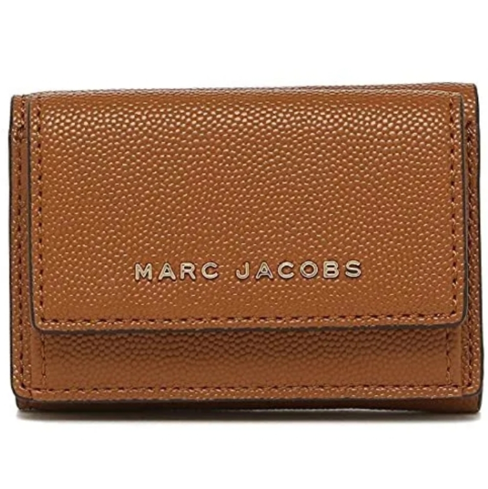 Marc Jacobs Mini Trifold Leather Wallet- Smoked Almond- M0016994
